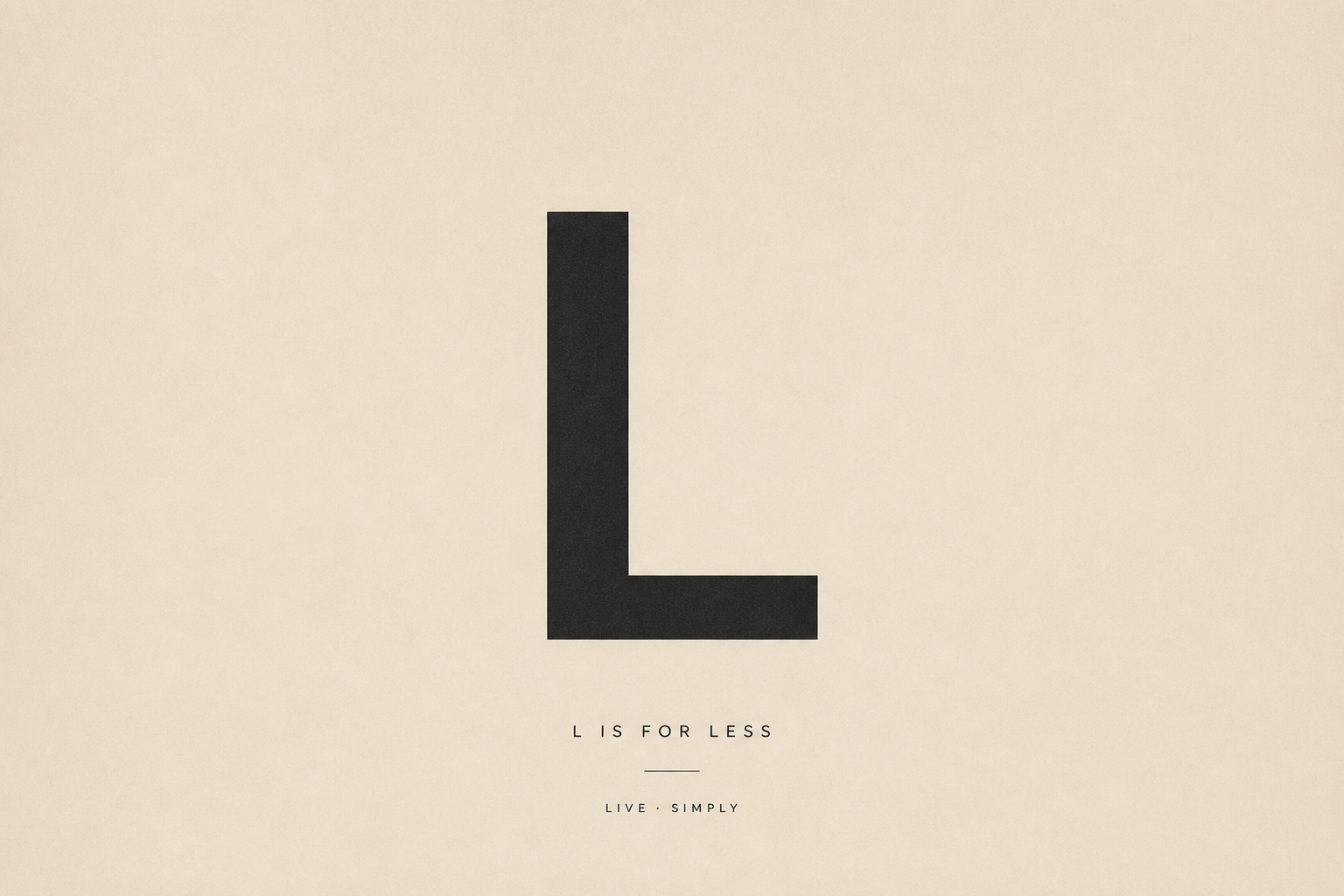 Minimalist letter L