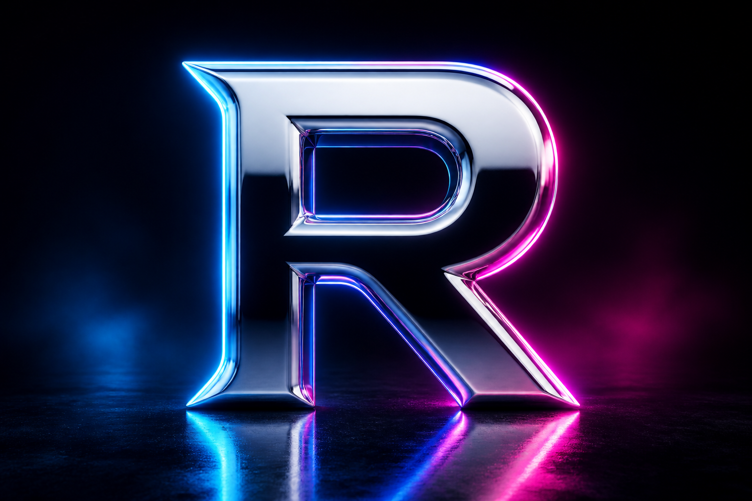 Futuristic chrome R