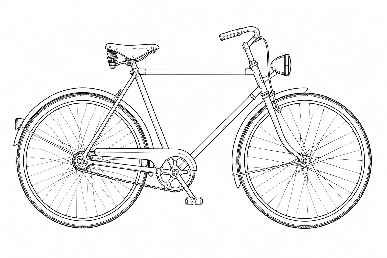 Vintage bicycle outline