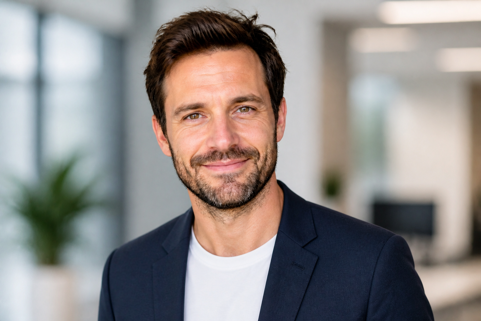 Approachable startup profile photo (after)