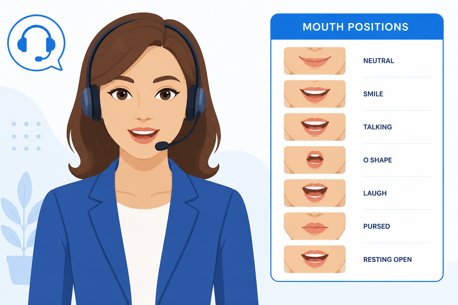 Support avatar mouth reference