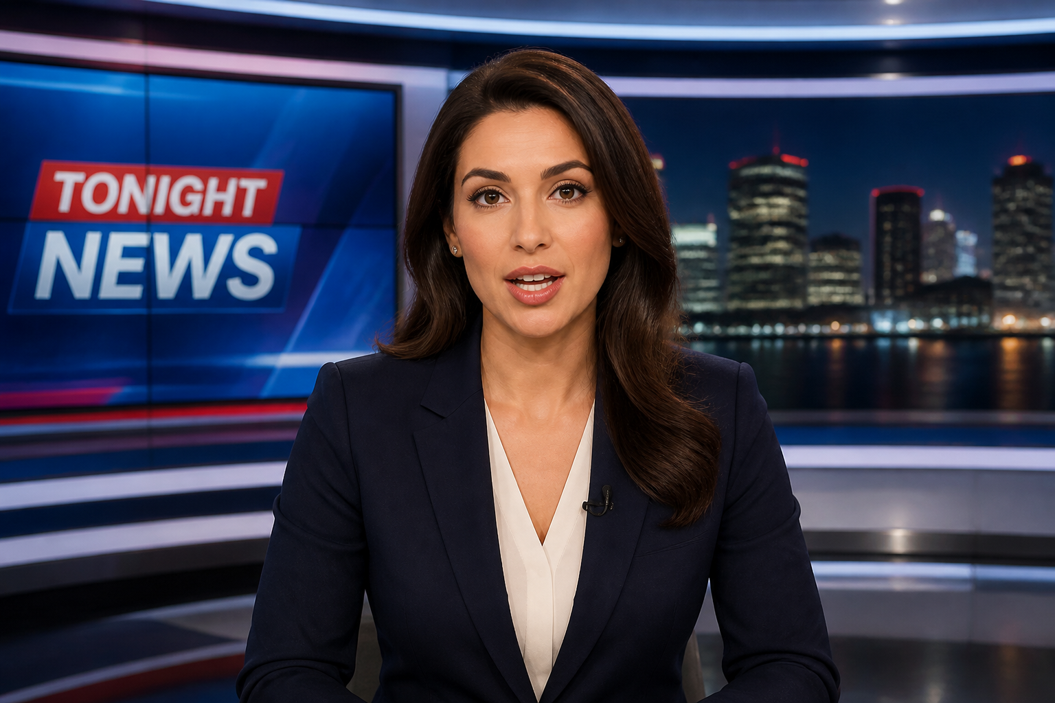 News presenter talking avatar