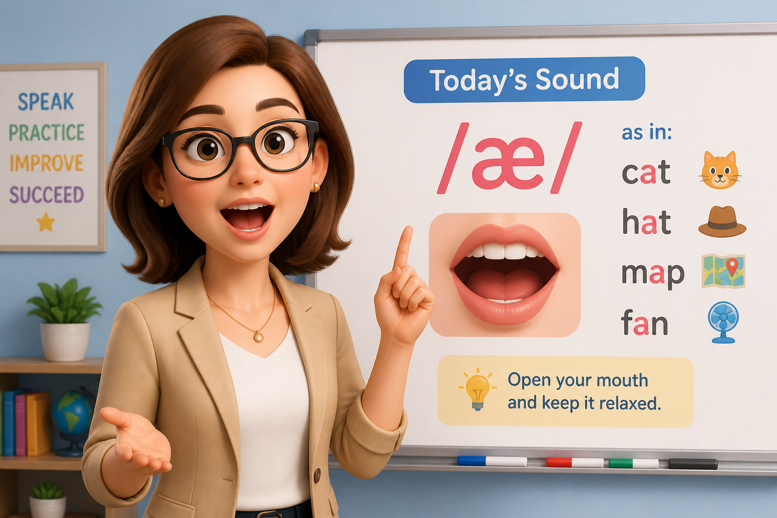 Teacher avatar speaking frame