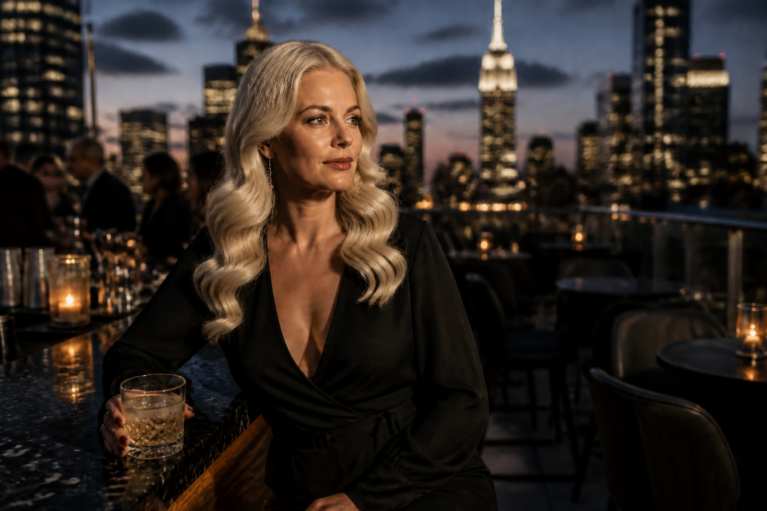 Platinum glam waves (after)