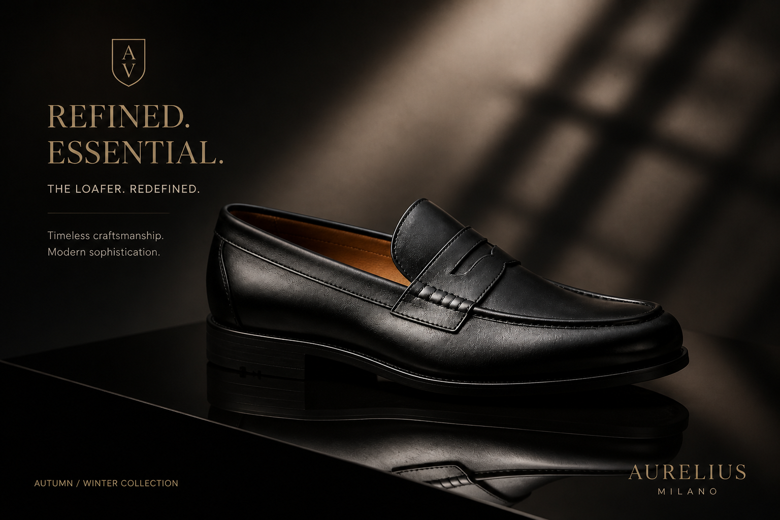Luxury footwear ad (after)