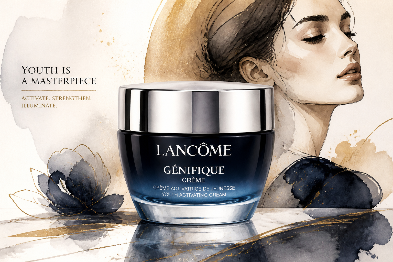 Watercolor ad concept (after)