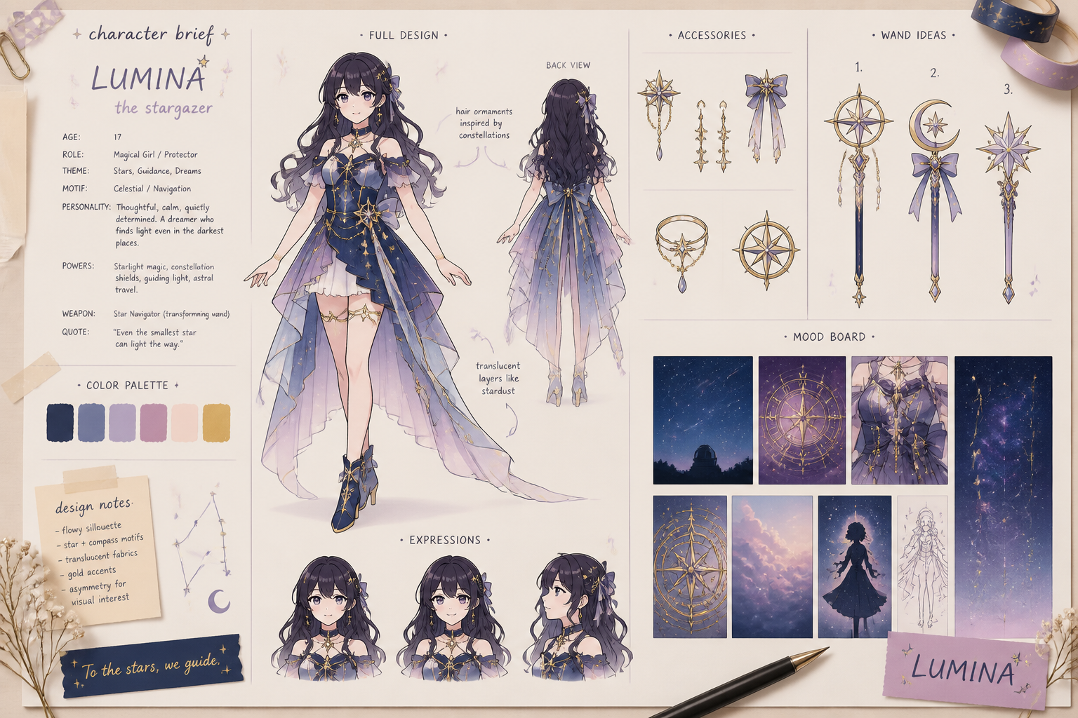 Describe the character details