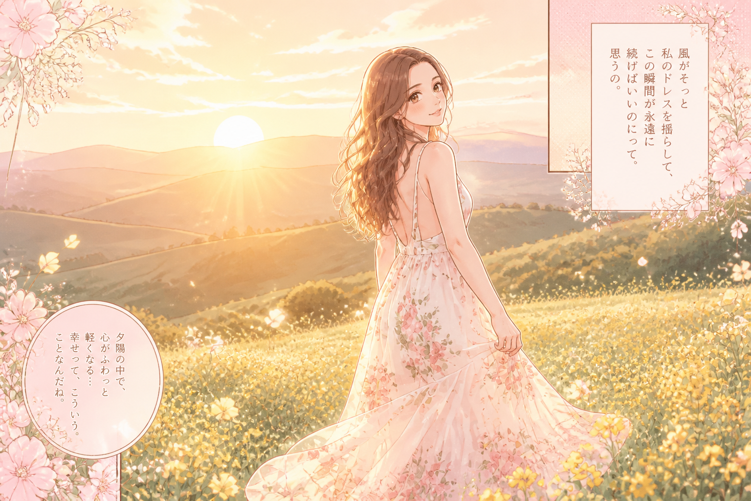 Fantasy romance manga look (after)