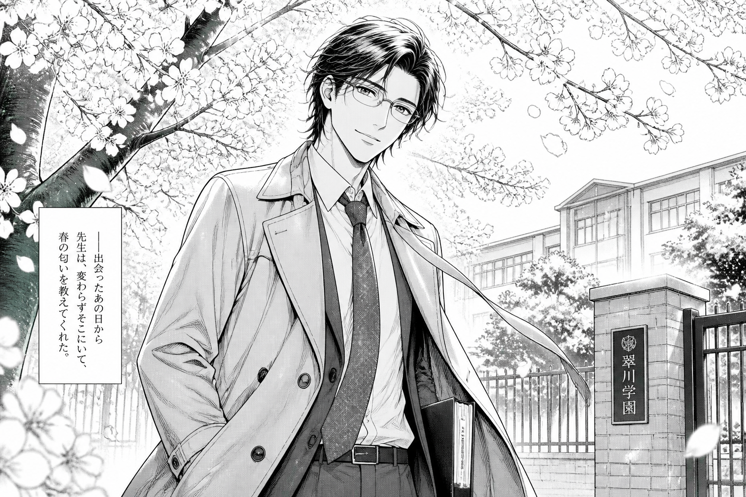 Shoujo-style teacher portrait