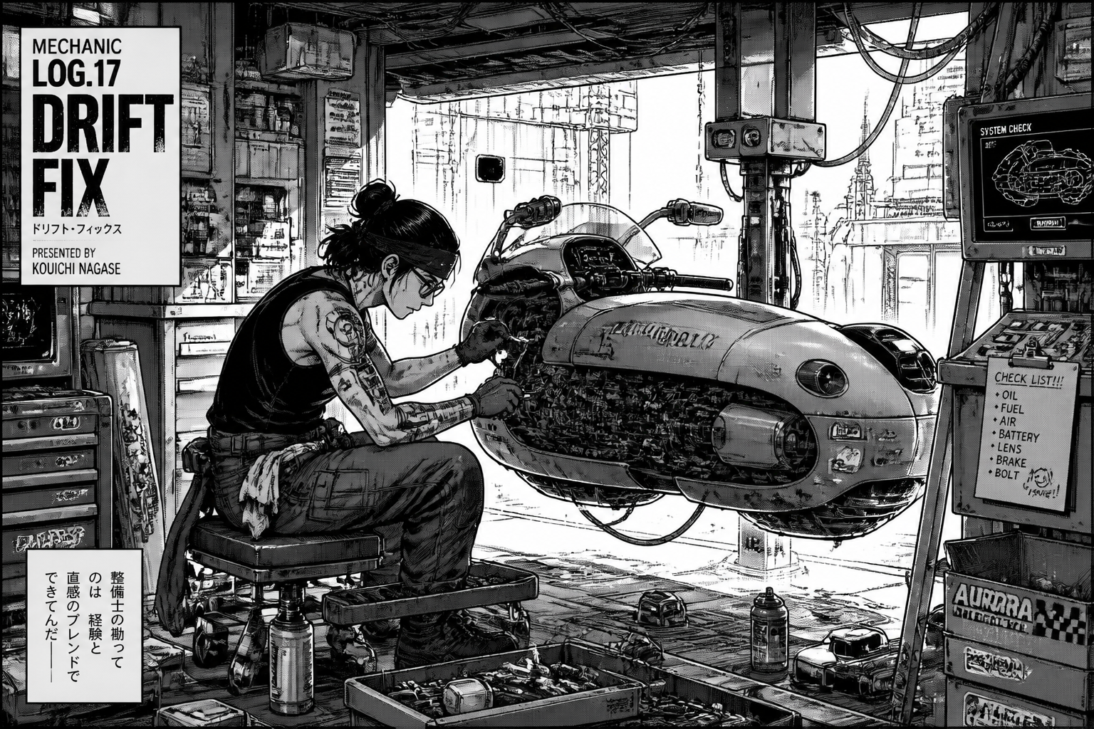 Sci-fi mechanic splash page