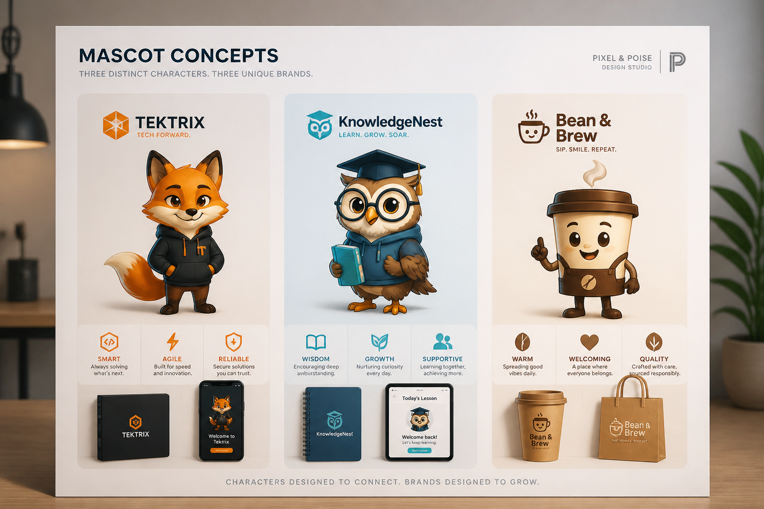 Brand-ready character directions