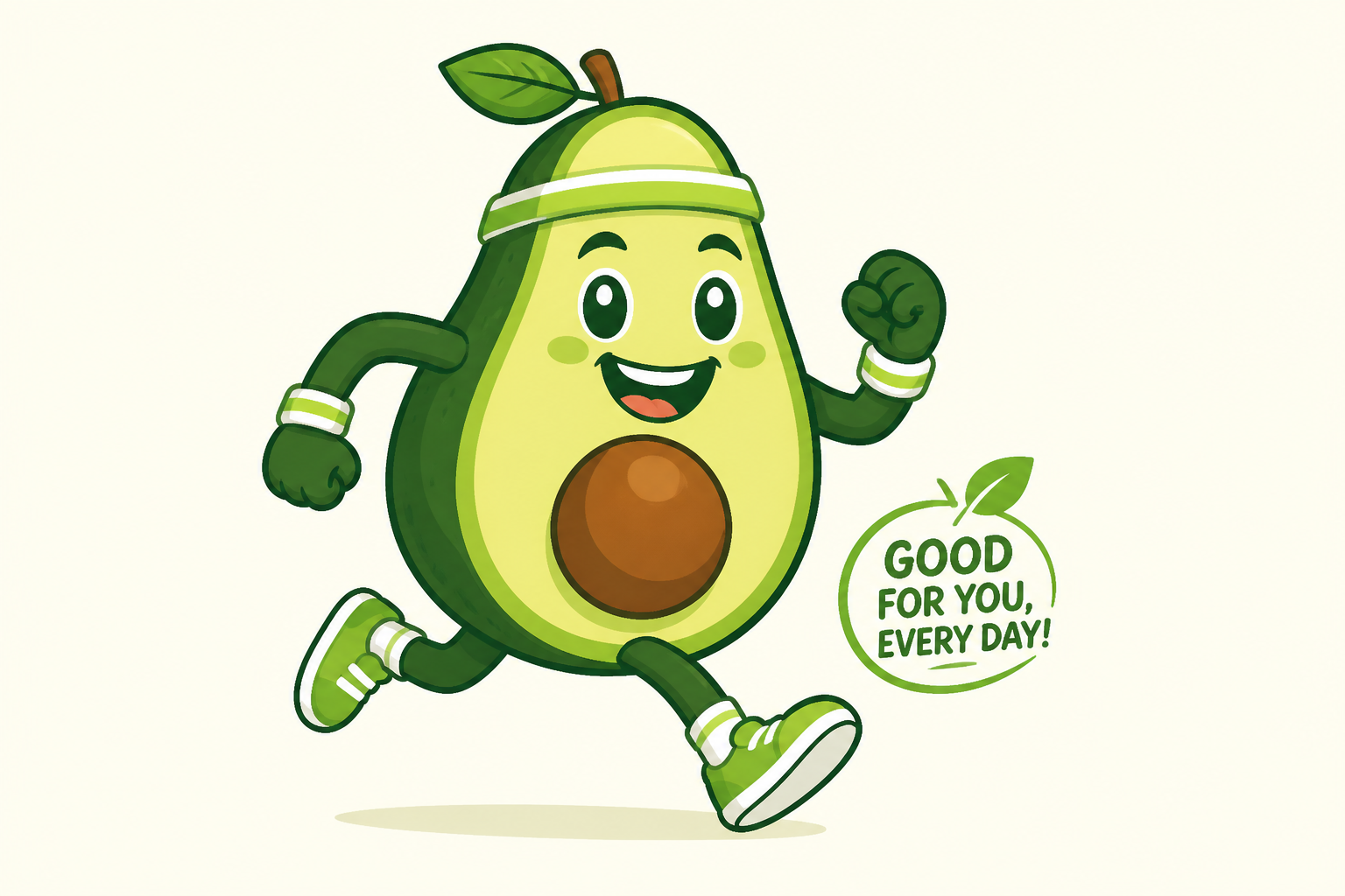 Avocado wellness mascot