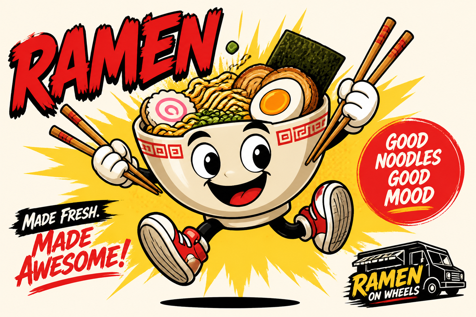 Ramen truck mascot