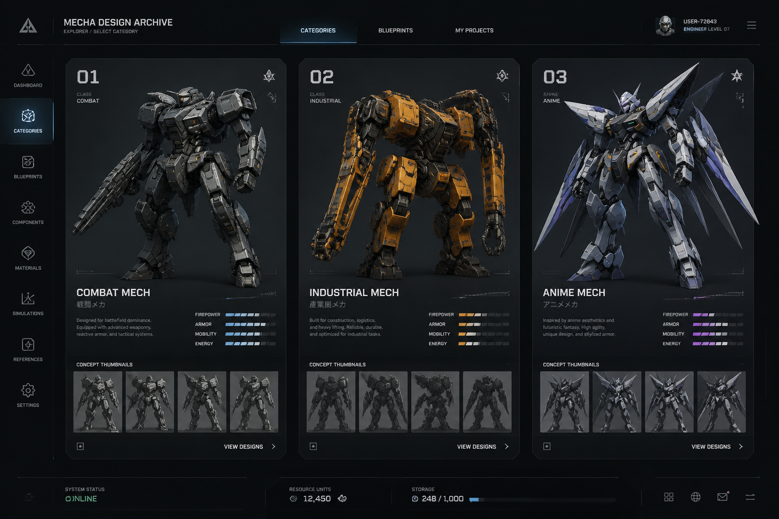 Pick a mech style