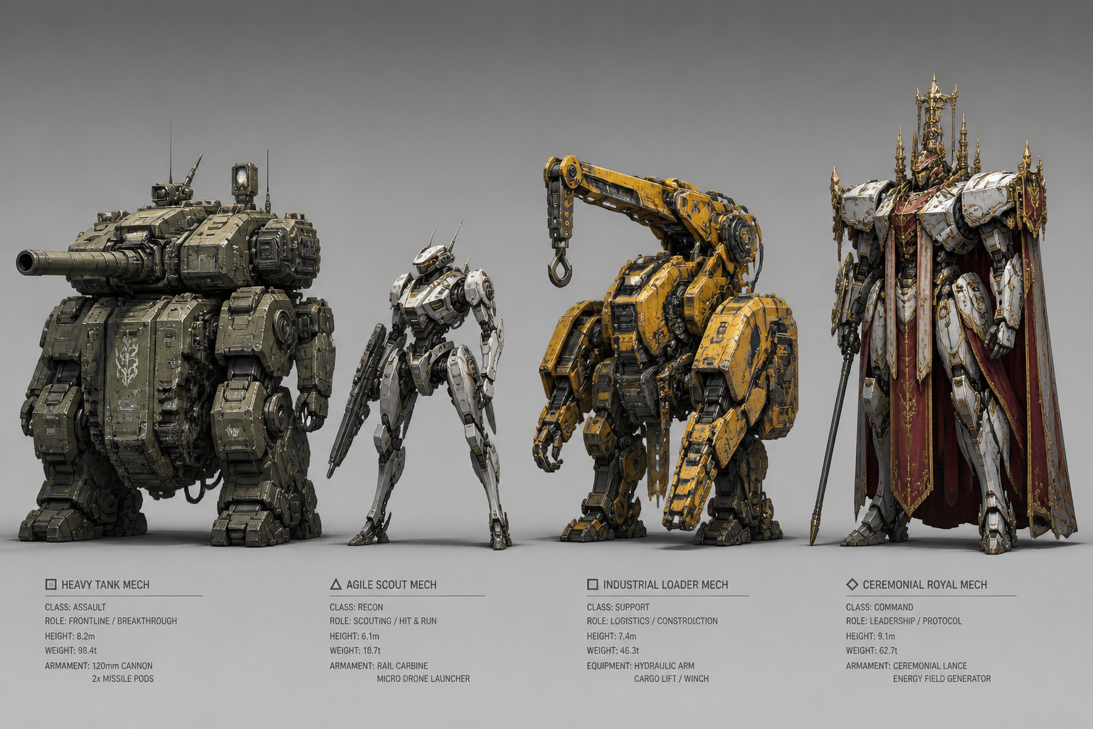 Design Distinct Mech Silhouettes