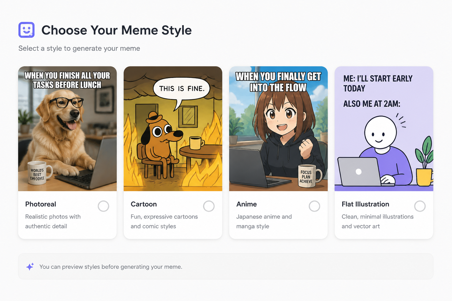 Pick a meme style