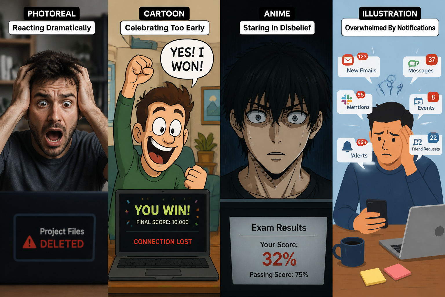 Works across meme styles