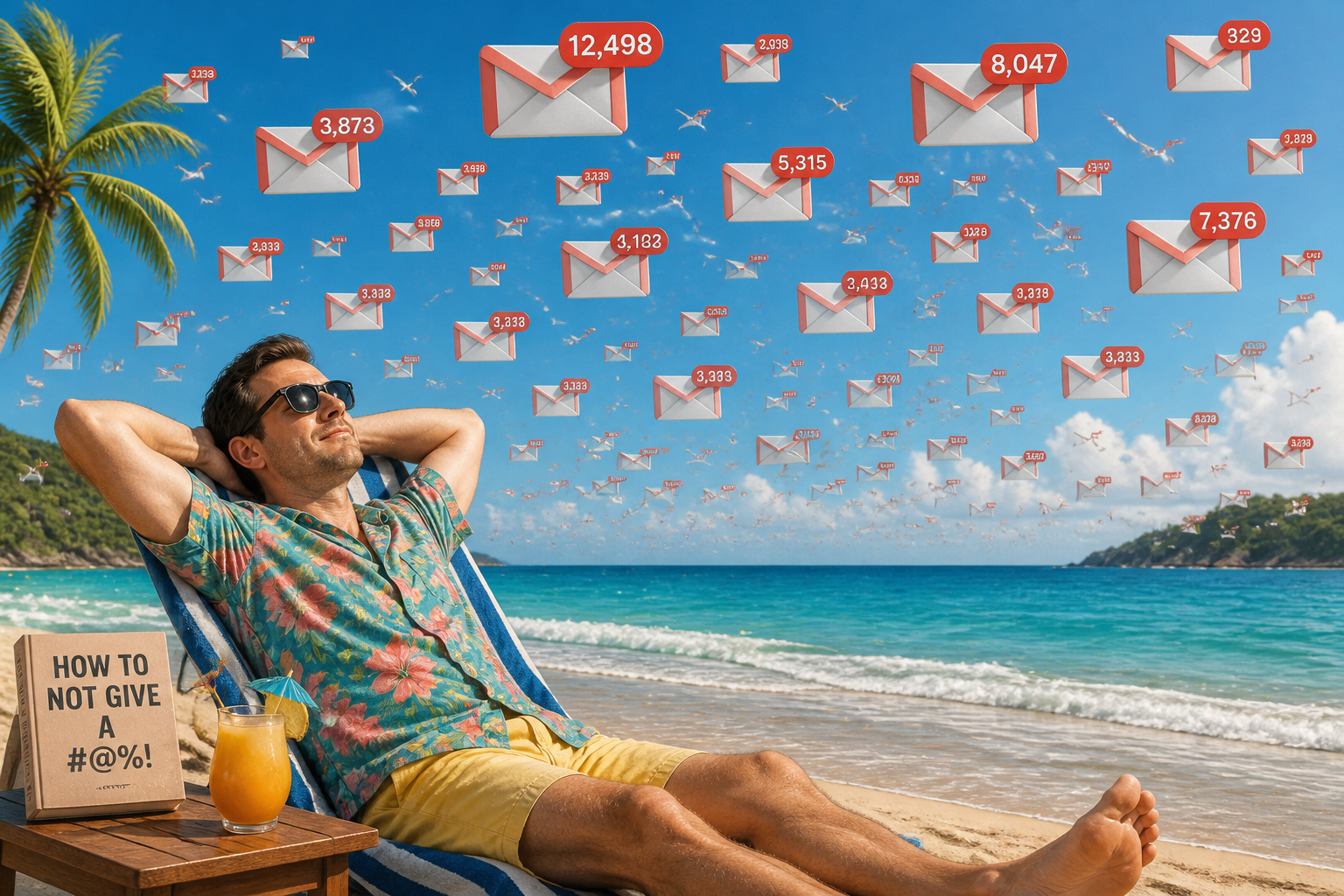 Vacation with unread emails