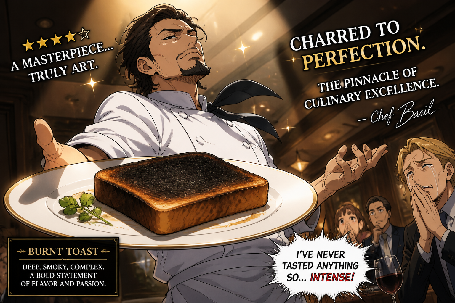 Burned toast masterpiece