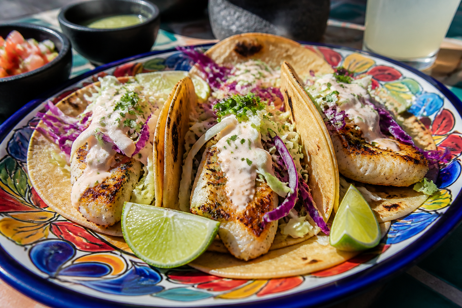 Grilled fish street tacos