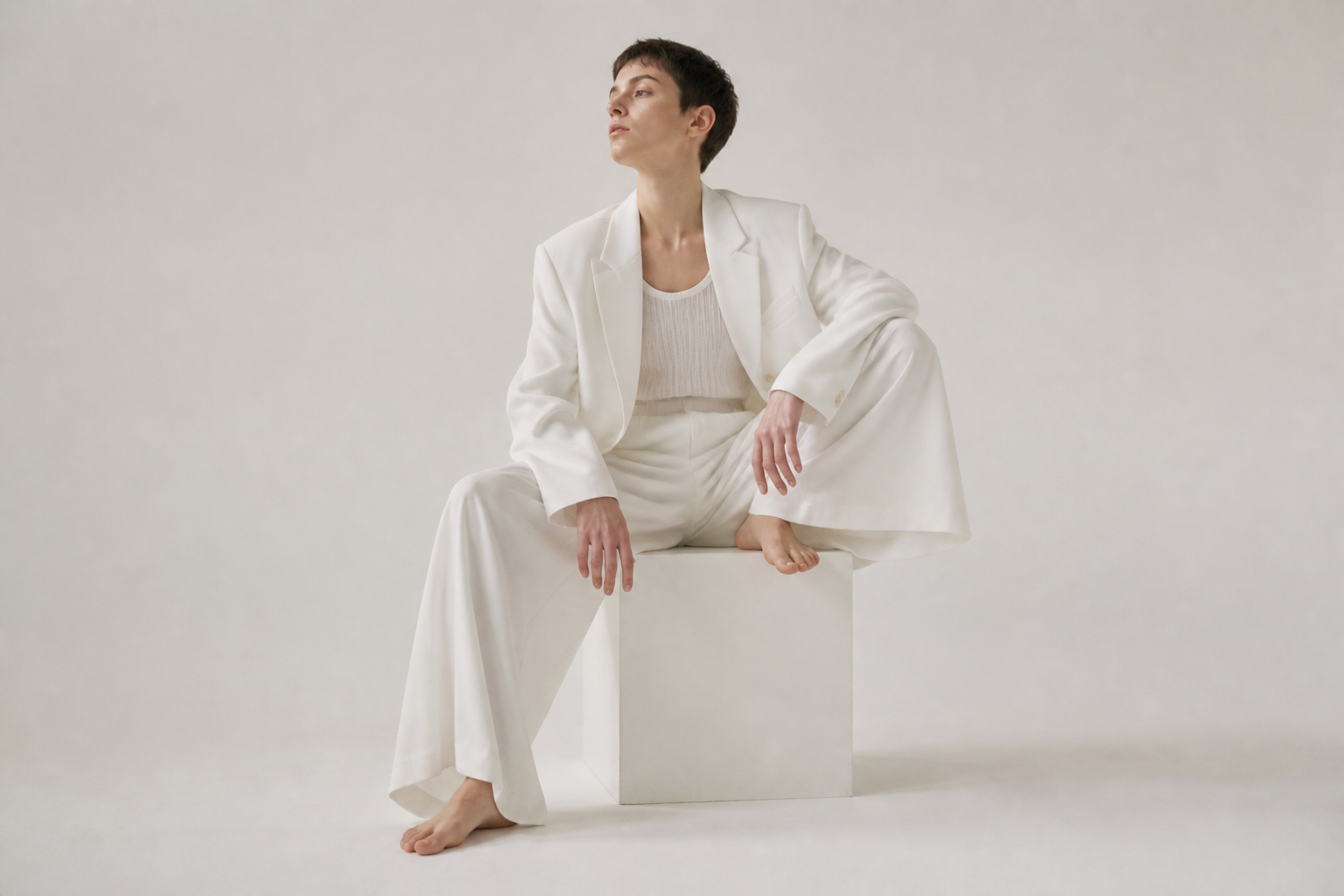 Minimal monochrome fashion set