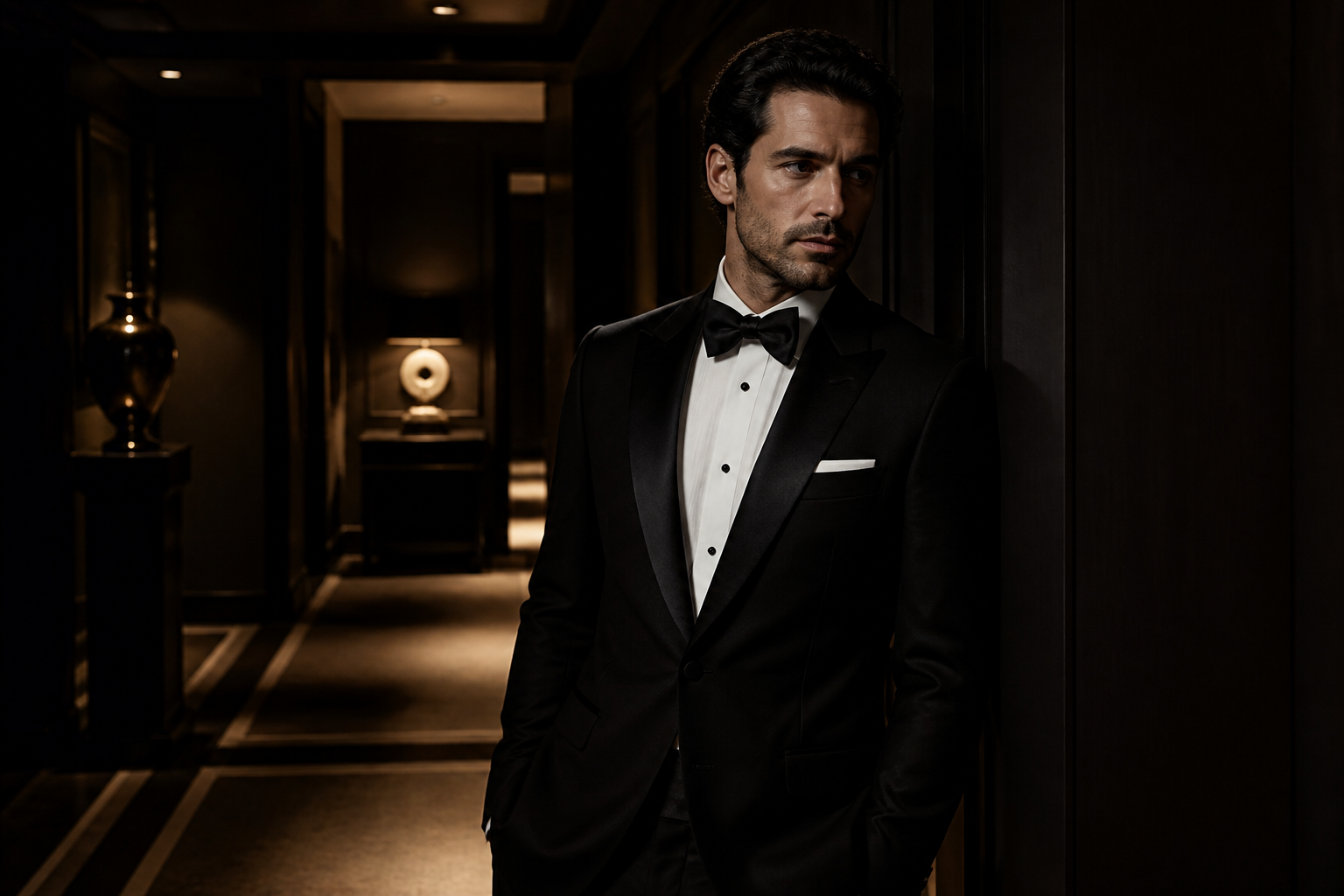 Formalwear hotel editorial
