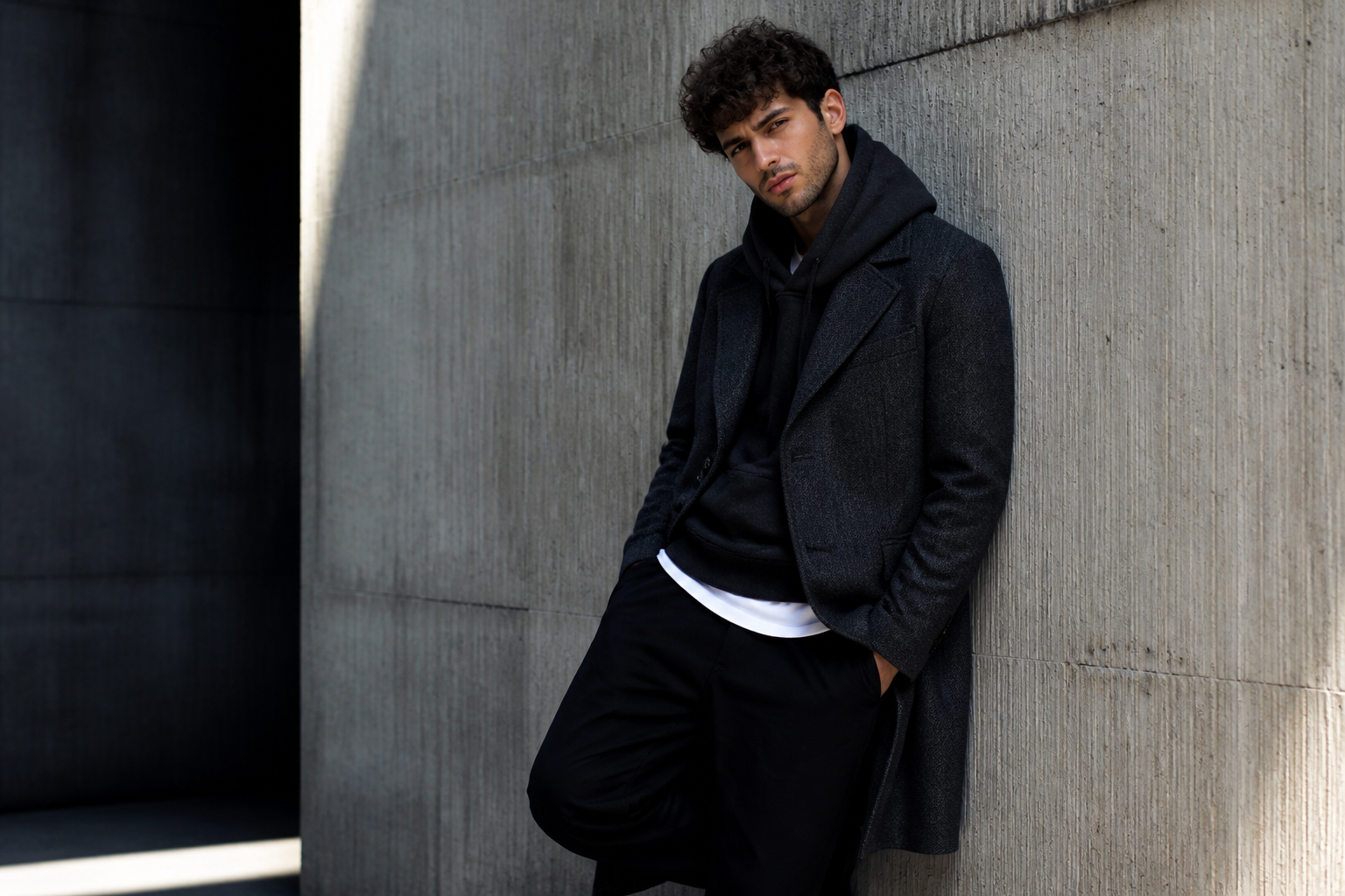 Urban menswear editorial portrait