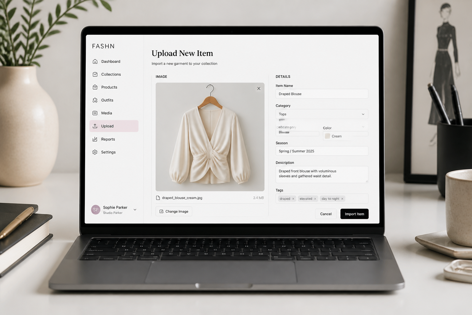 Upload the clothing image