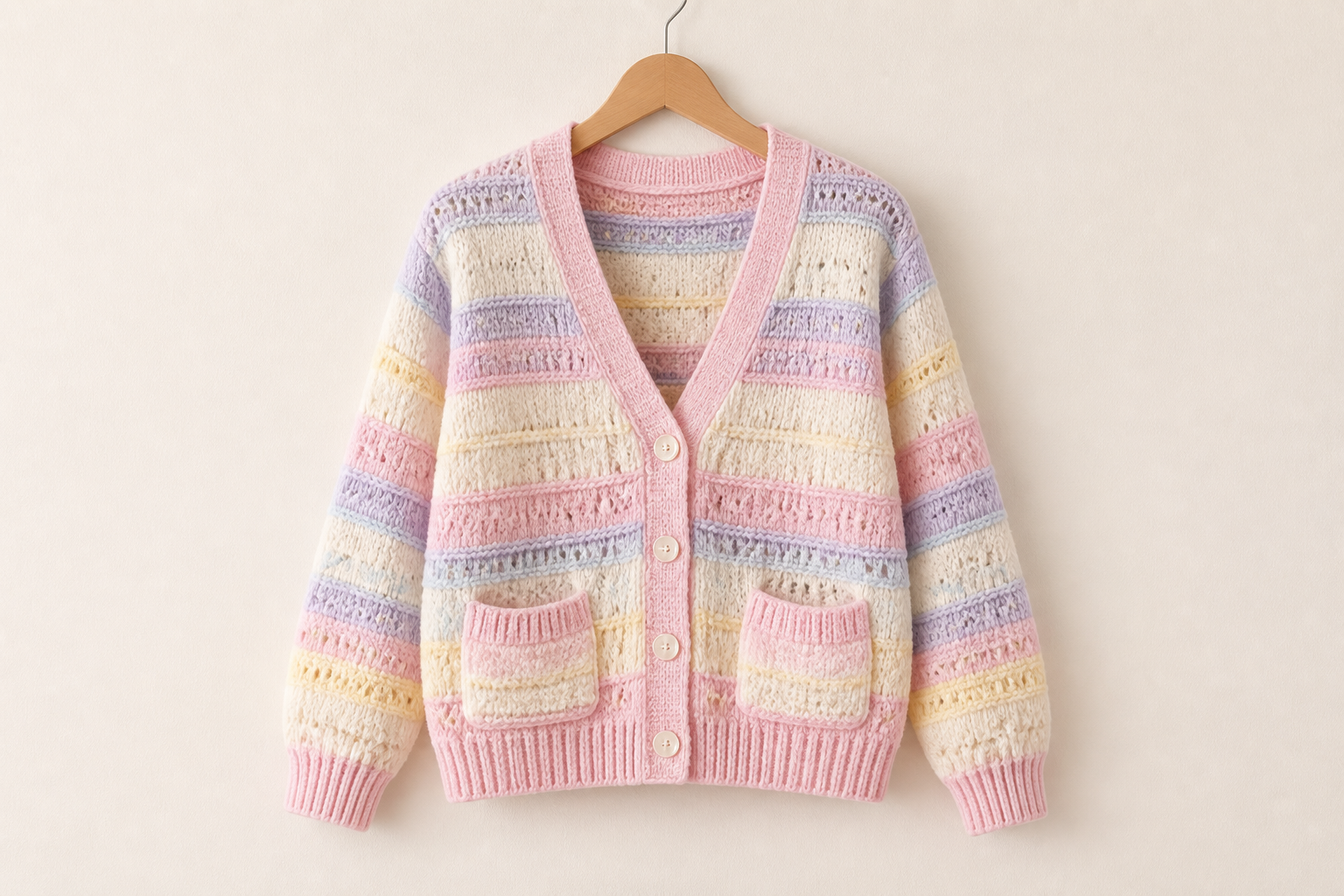 Ghibli watercolor cardigan (before)