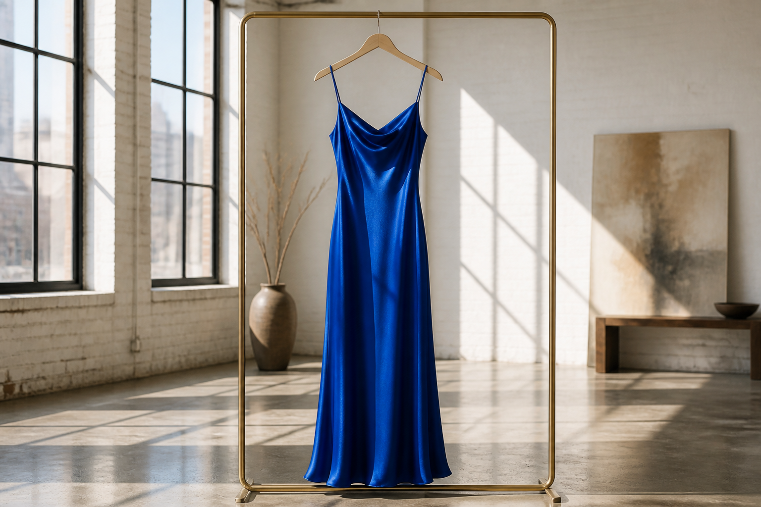 Slip dress lifestyle shot (before)
