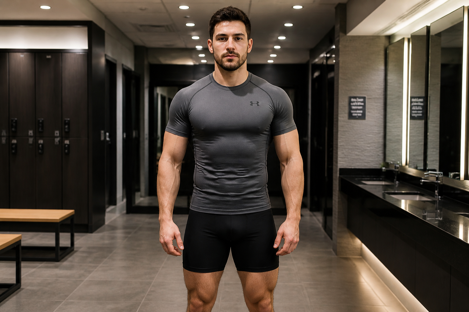 Bodybuilder-style size (before)