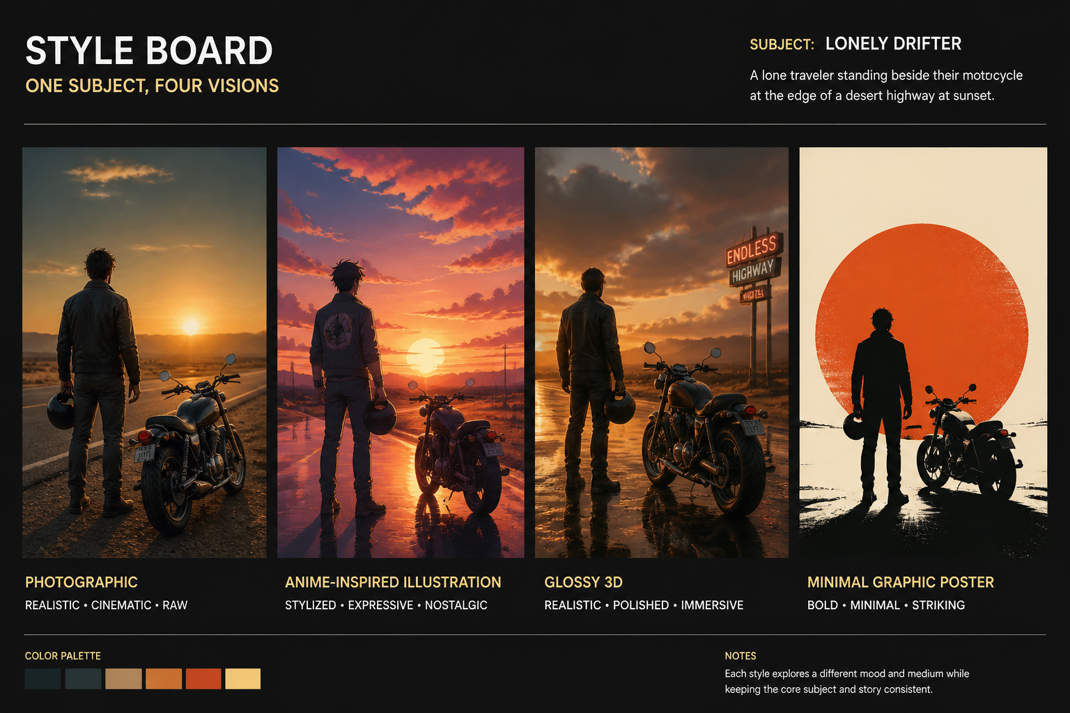 Explore multiple visual styles