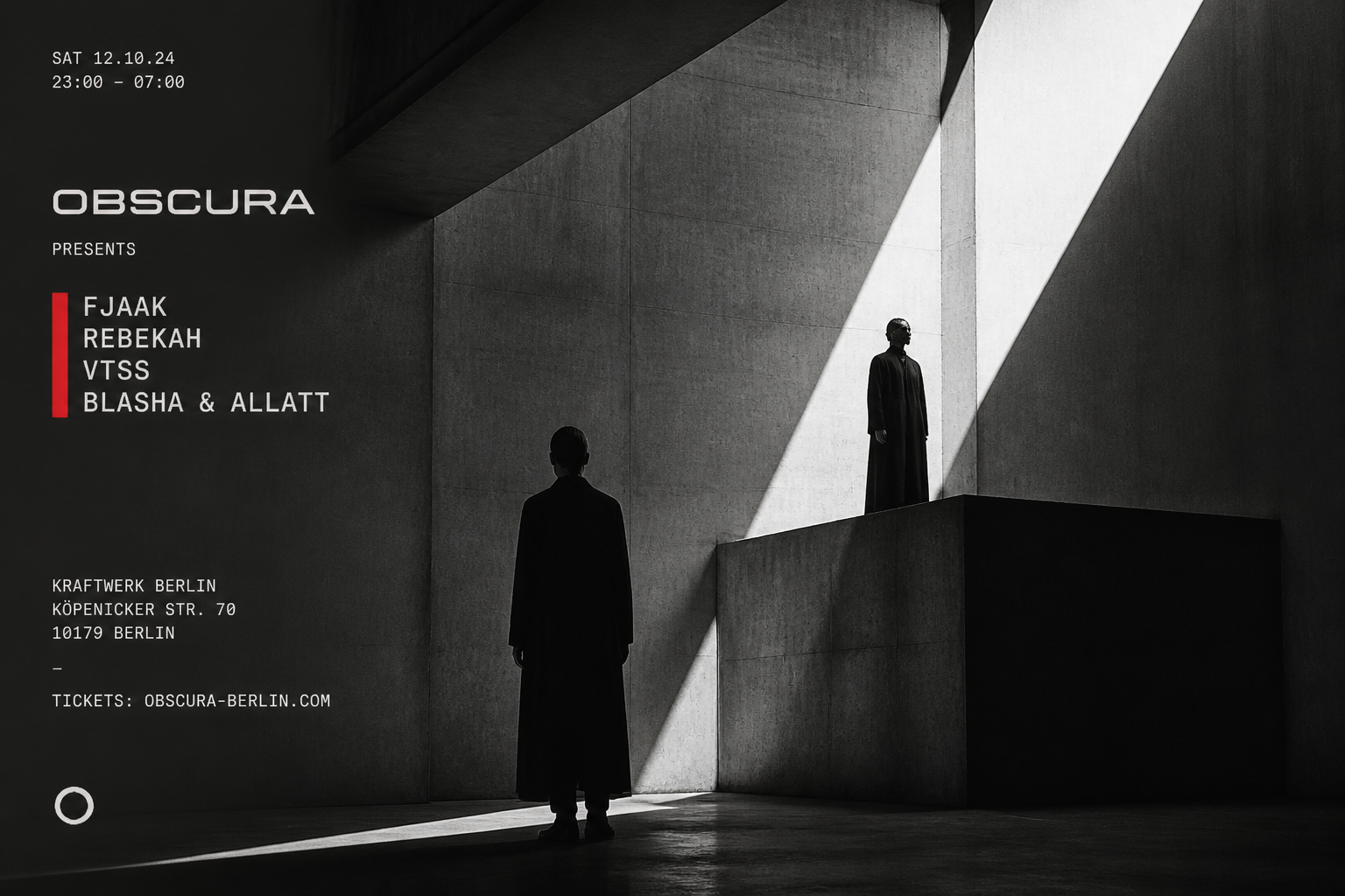 Minimal techno poster visual