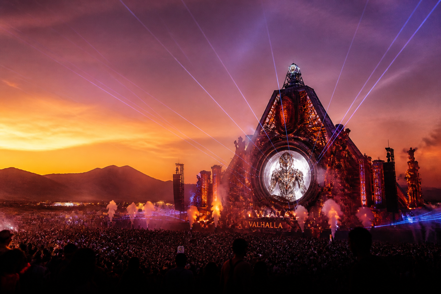 EDM festival promo scene