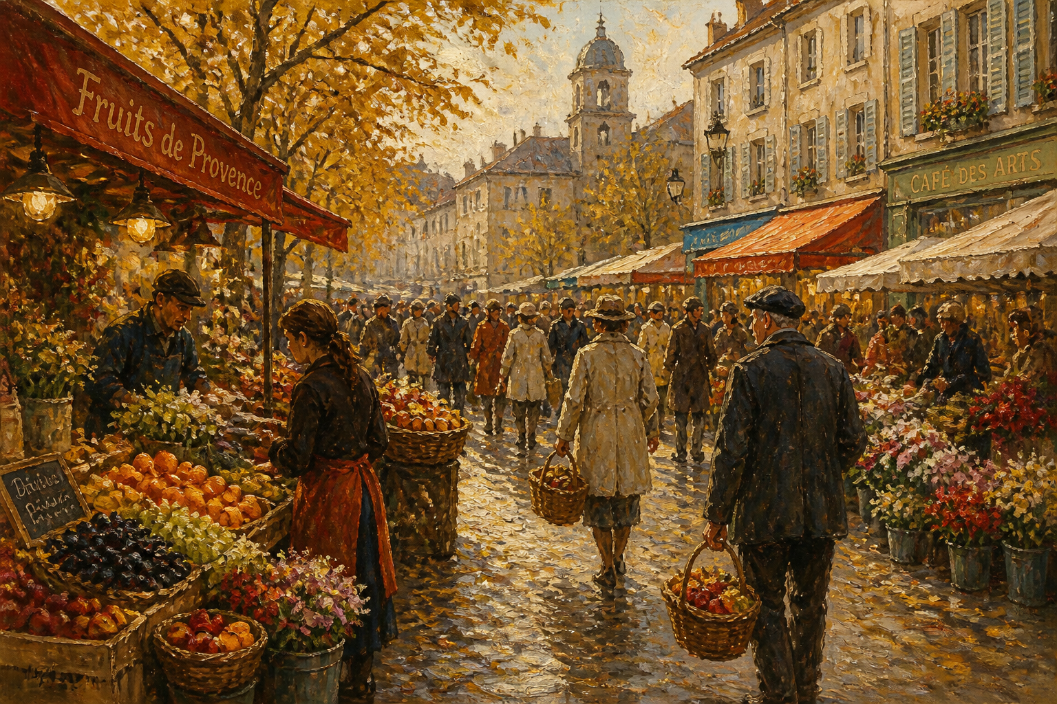 Autumn market scene