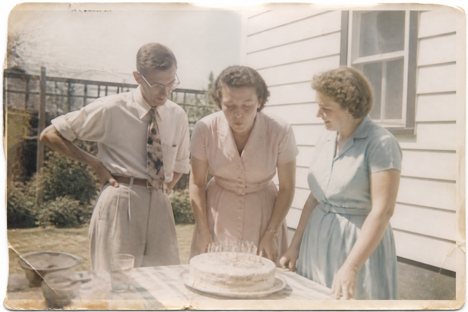 Birthday photo restored (before)