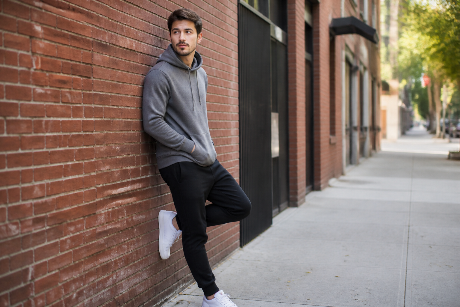 Streetwear to business casual (before)