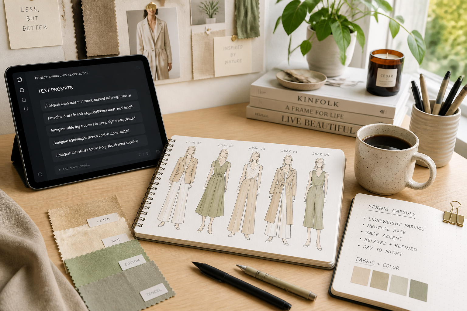 Describe the flatlay result