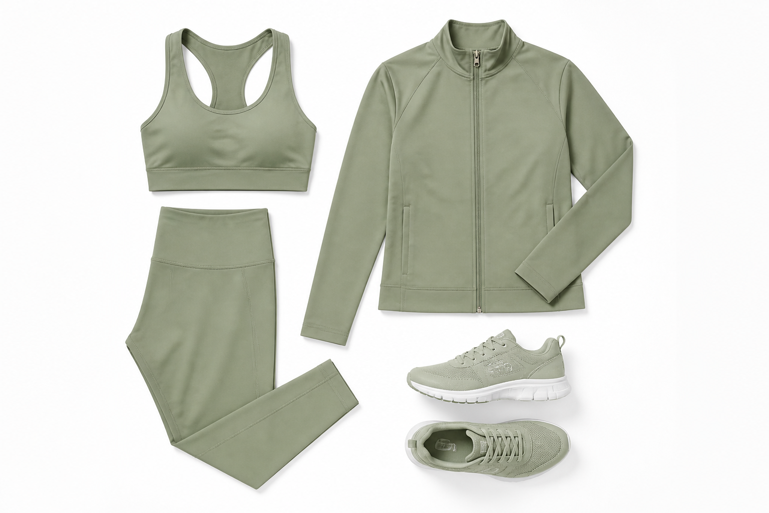 Activewear flatlay (after)
