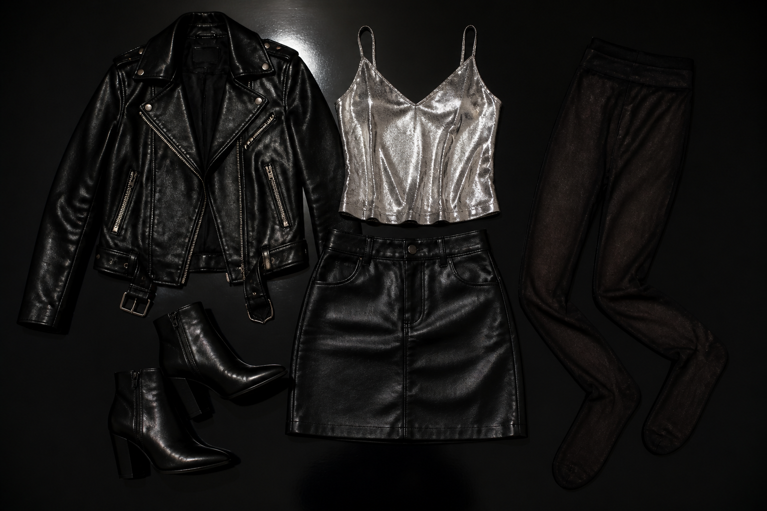 Night-out flatlay (after)