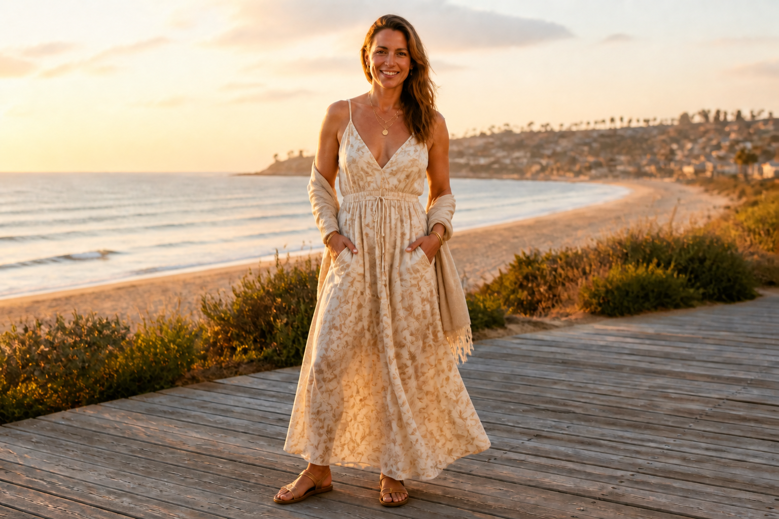 Resort maxi dress (after)