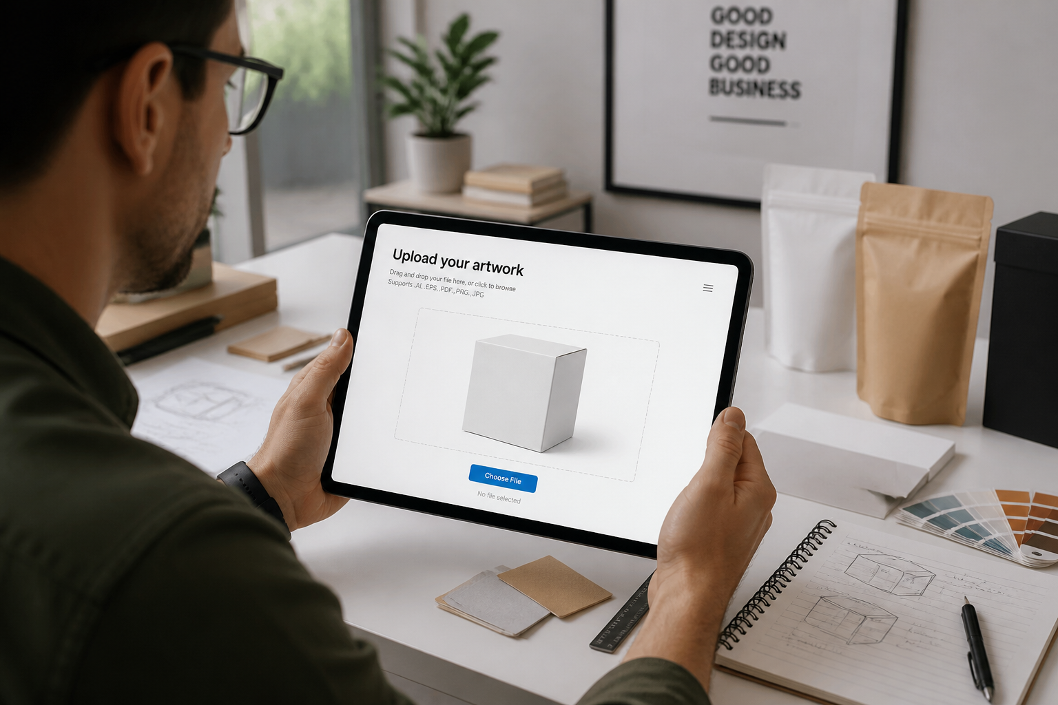 Upload your package mockup