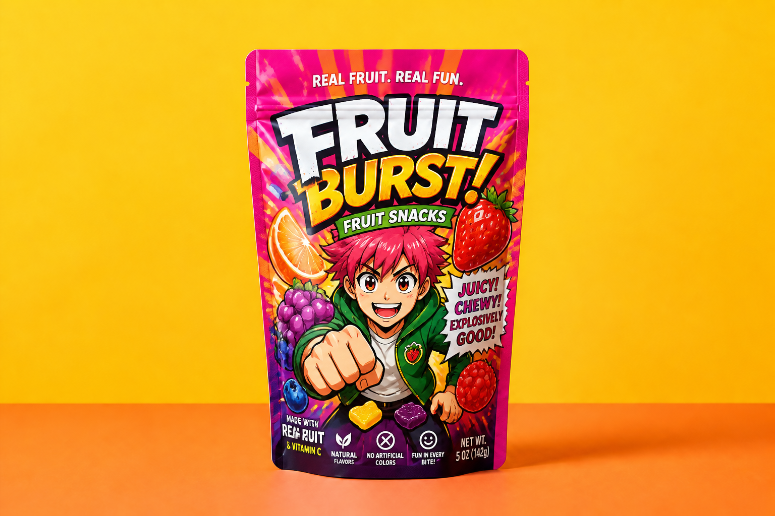 Anime-style snack pouch (after)