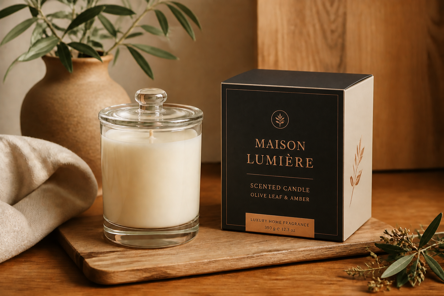Luxury candle packaging (after)