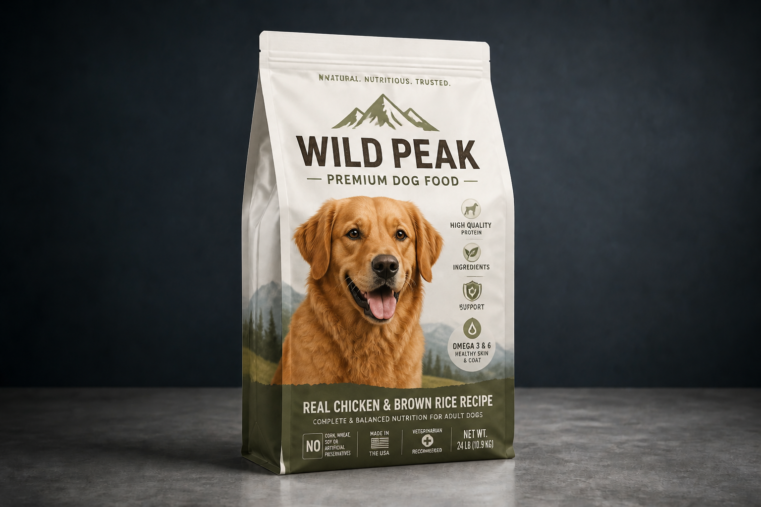 Premium pet food bag (after)