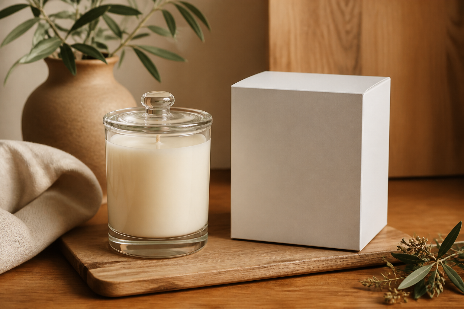Luxury candle packaging (before)