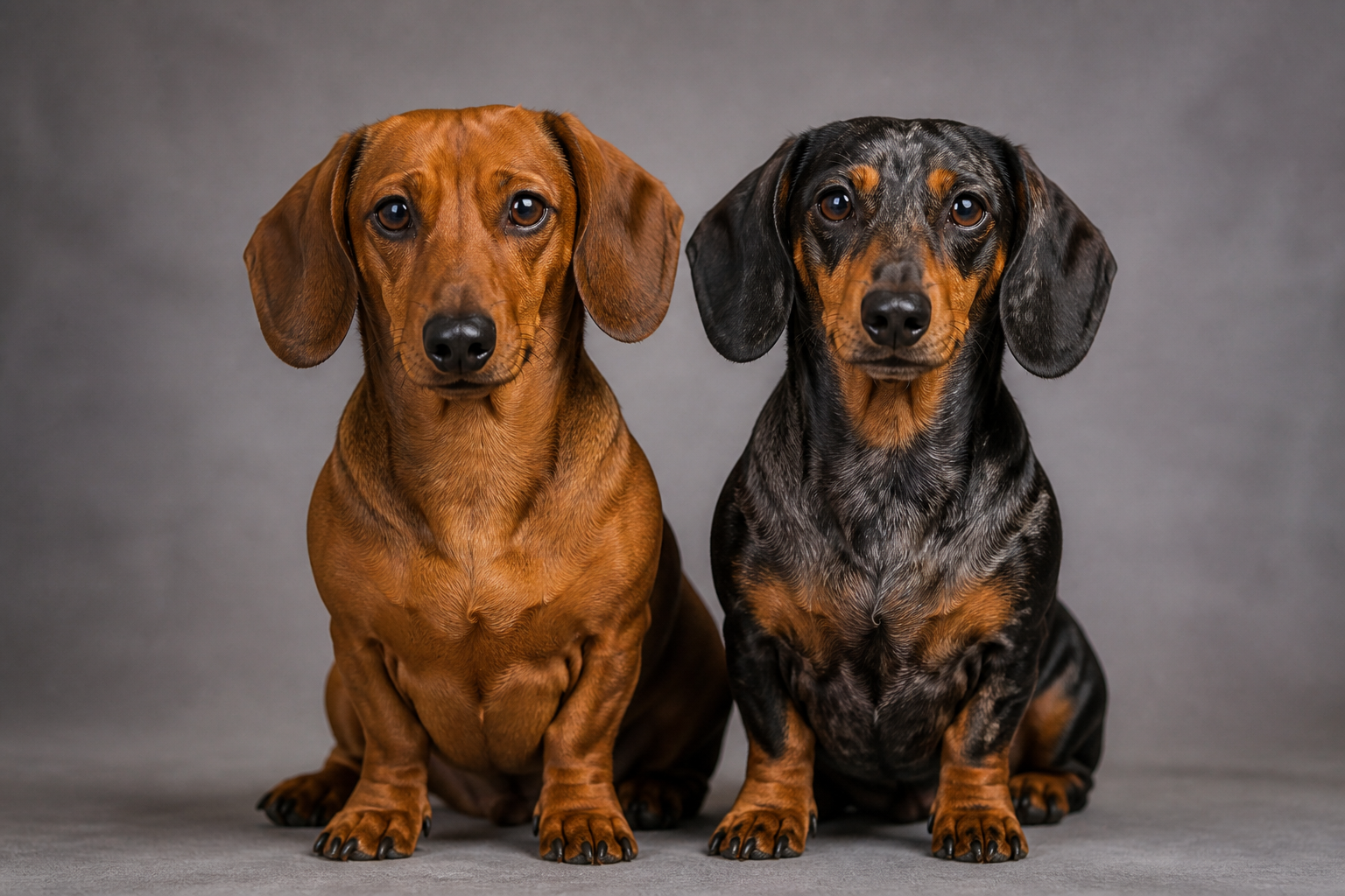 Formal dachshund duo