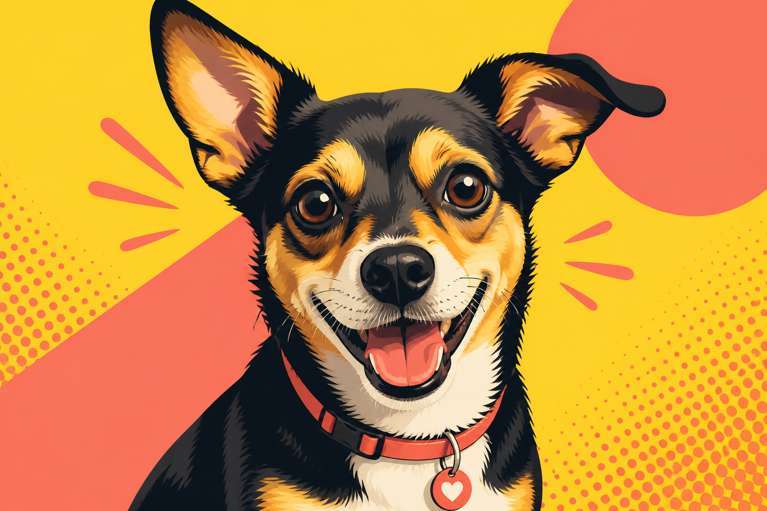 Pop art rescue dog