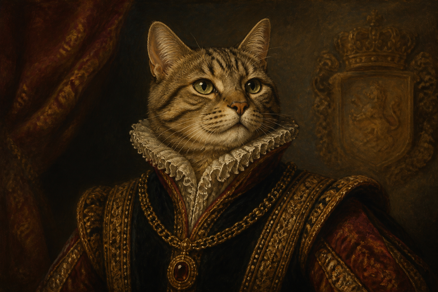 Renaissance tabby cat