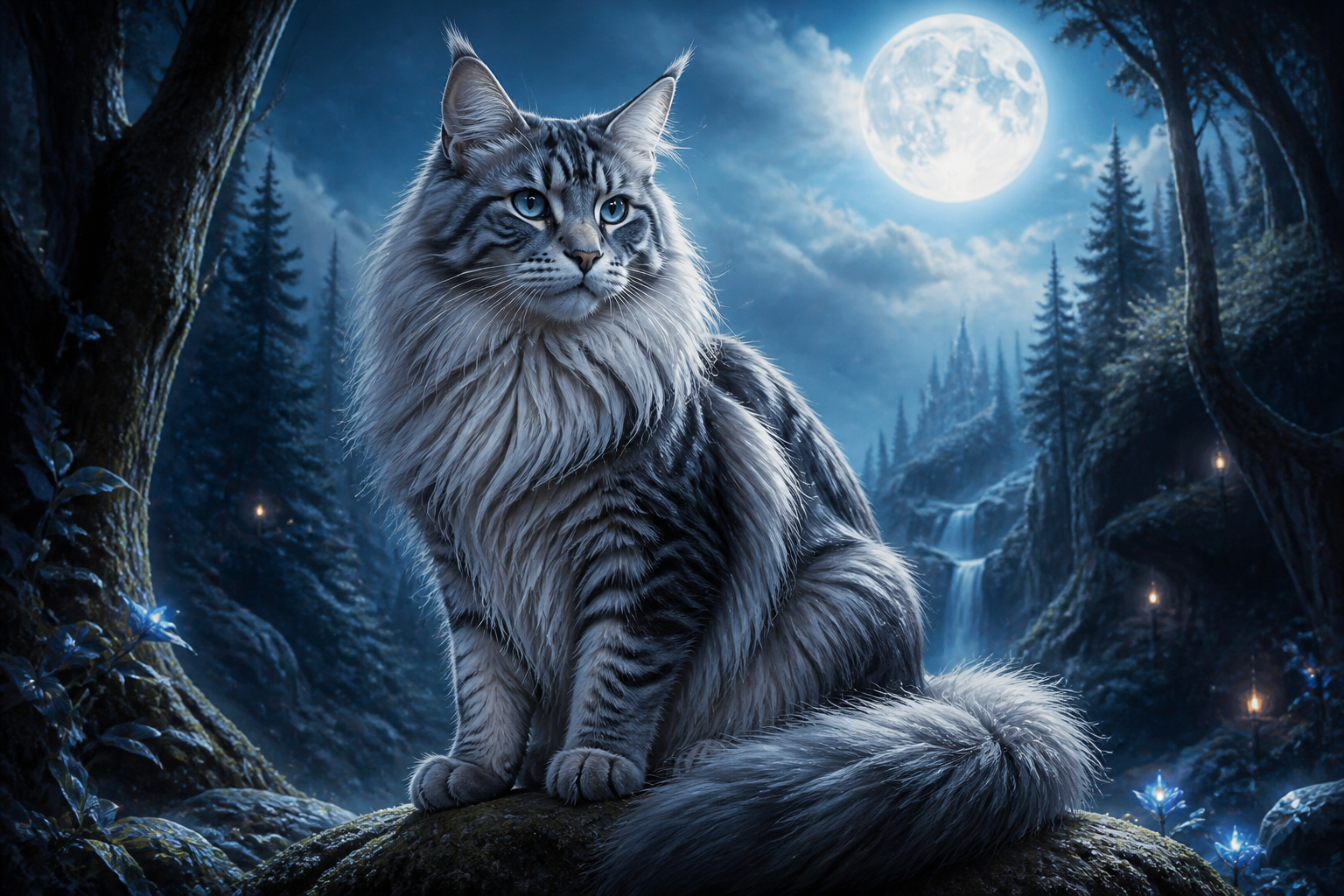 Fantasy maine coon portrait